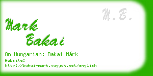 mark bakai business card